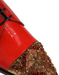 Zapatos de Vestir Formales Derby Embellished Rojos para Hombre Dolce & Gabbana