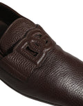Zapatos mocasines de cuero de ciervo marrón Dolce & Gabbana