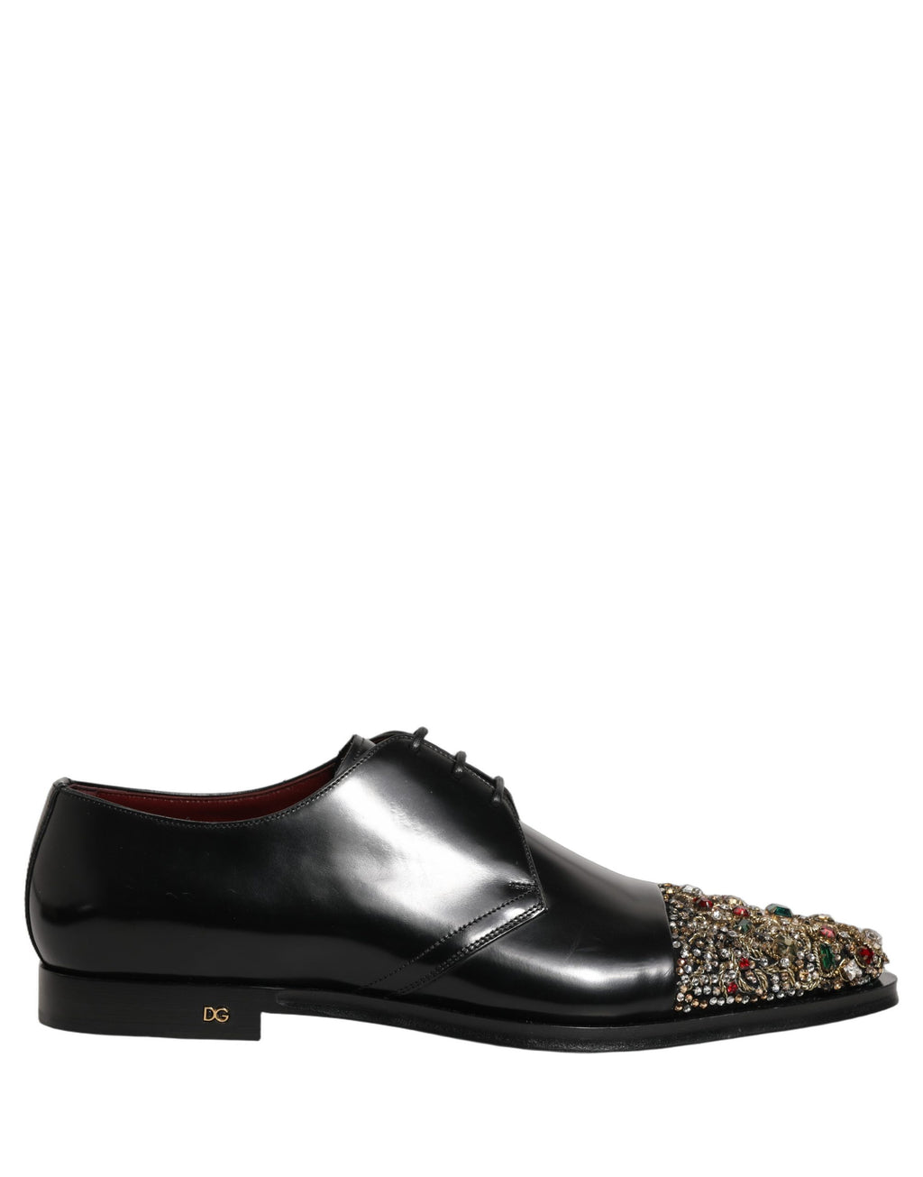 Zapatos de vestir tipo derby negros adornados Dolce & Gabbana