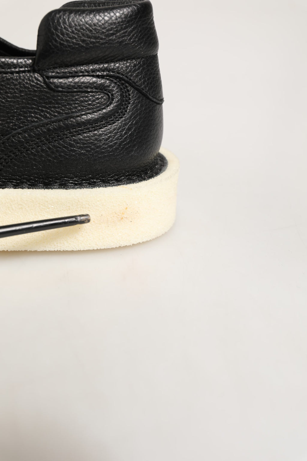Zapatillas bajas con cordones de cuero negro Dolce & Gabbana