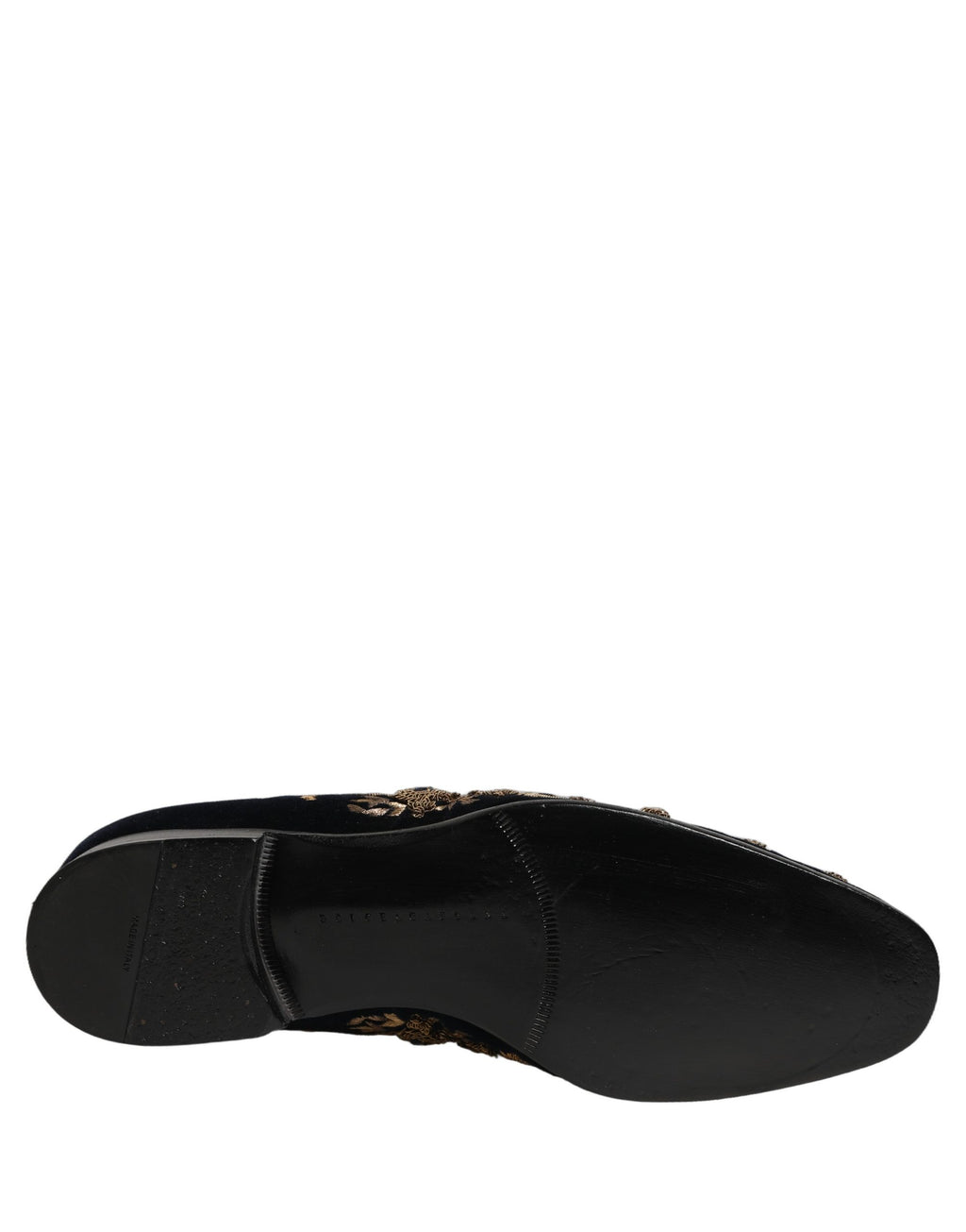 Zapatos Dolce & Gabbana Mocansines de Terciopelo Negro con Adornos