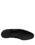 Zapatos Dolce & Gabbana Mocansines de Terciopelo Negro con Adornos
