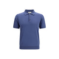 Piacenza Cashmere Blue Cotton Polo Shirt