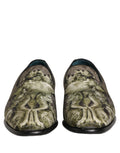 Zapatos Mocasines Slip-On Dolce & Gabbana Estampado Barroco Marrón para Hombre