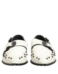 Zapatos de vestir Monk Strap blancos con tachuelas de Dolce & Gabbana