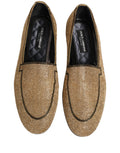 Zapatos Mocasines de Hombre Dolce & Gabbana Dorados con Cristales
