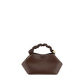 Ganni Brown Recycled Leather Handbag