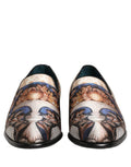 Zapatos Mocasín de Terciopelo con Estampado de Frutas Multicolor Dolce & Gabbana