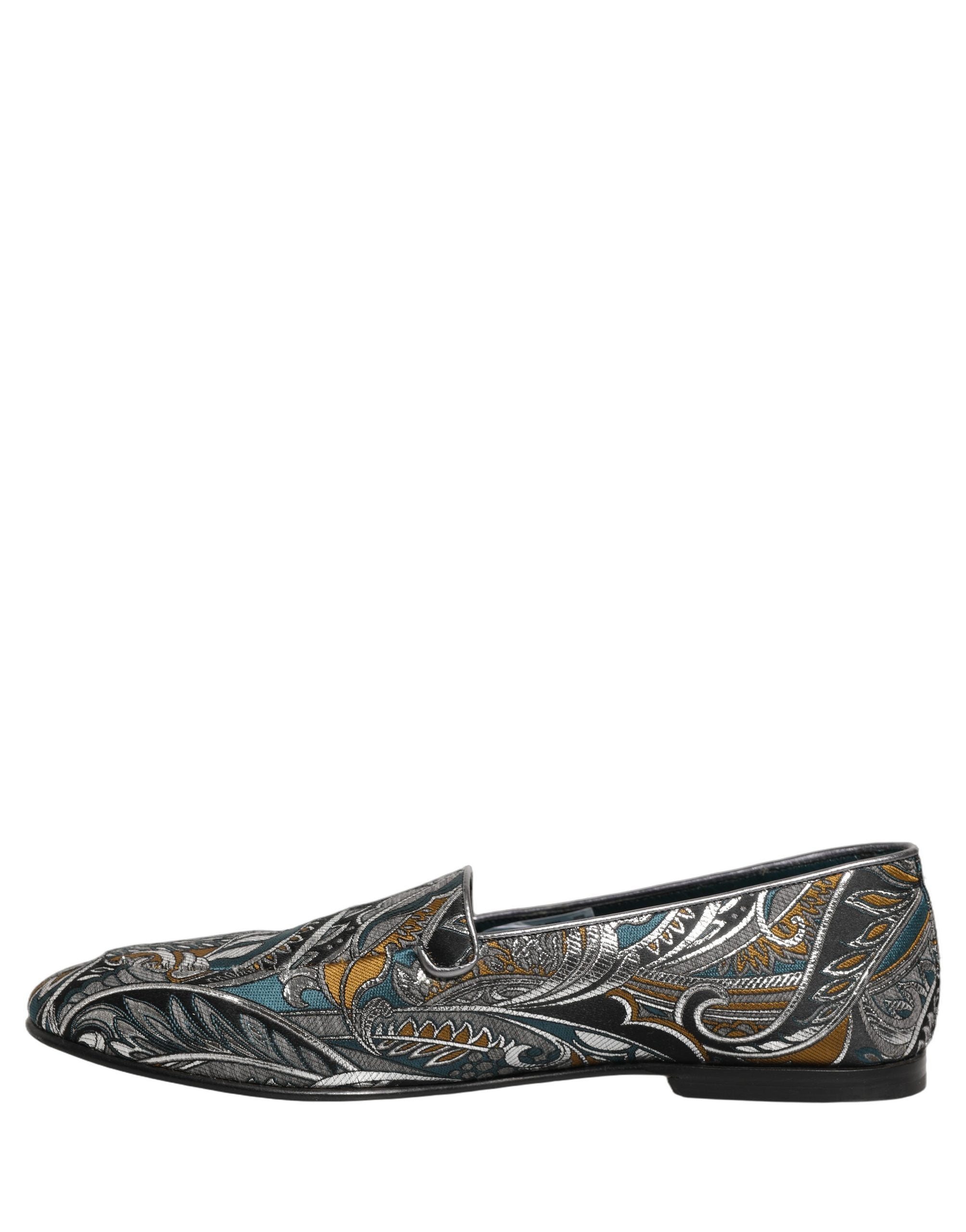 Zapatos de hombre Dolce & Gabbana Mocacines Brocado Paisley Multicolor