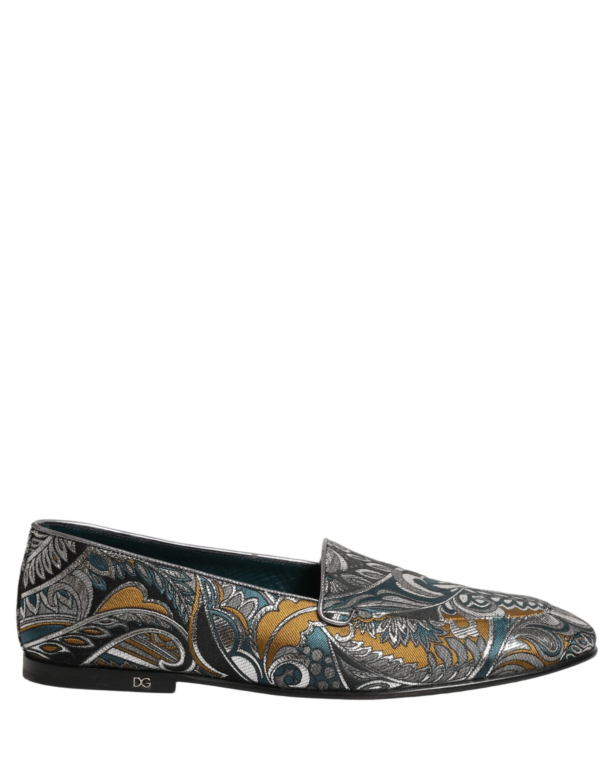 Zapatos de hombre Dolce & Gabbana Mocacines Brocado Paisley Multicolor