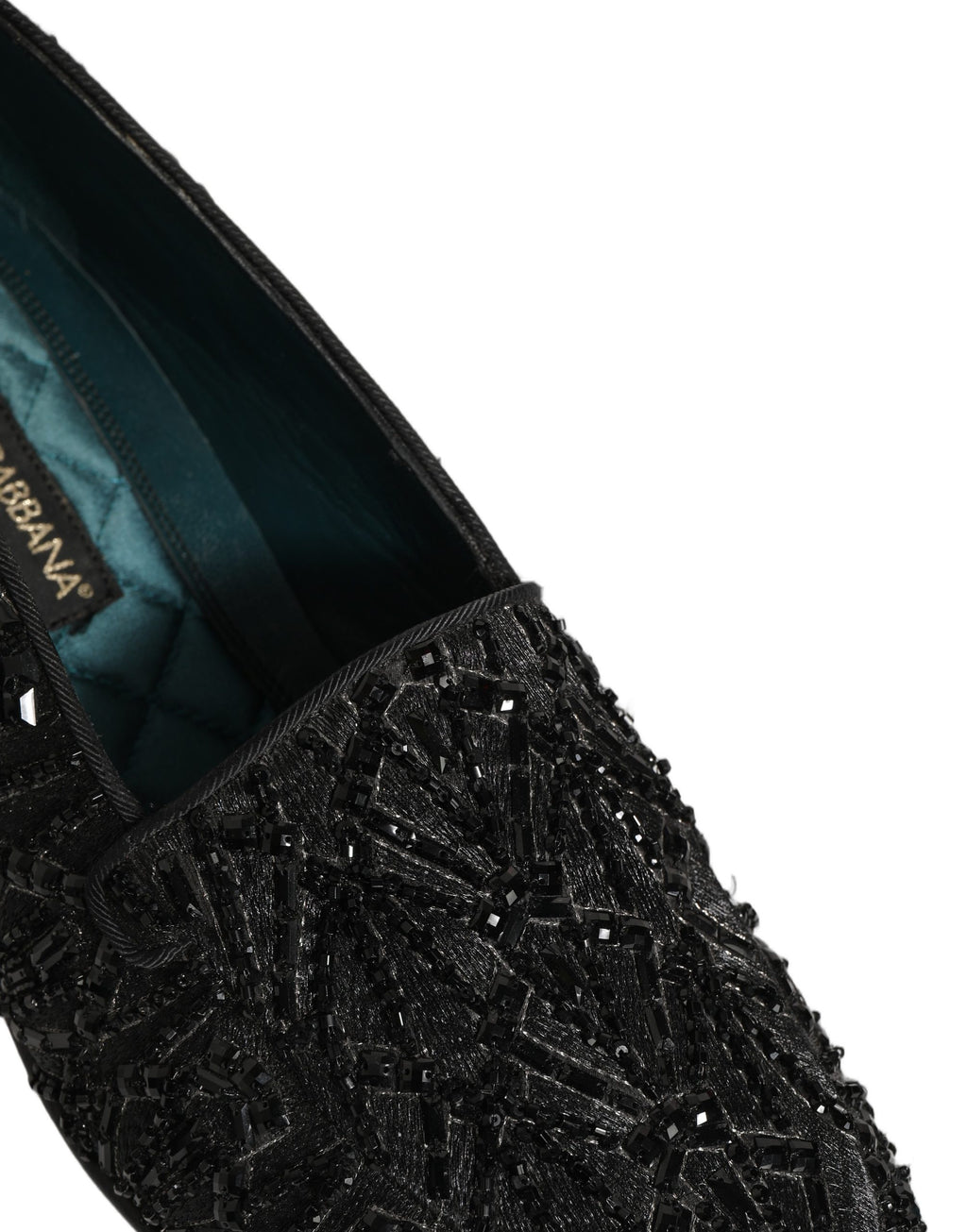 Zapatos Mocasín Dolce & Gabbana de Terciopelo Negro Bordados