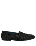 Zapatos Mocasín Dolce & Gabbana de Terciopelo Negro Bordados