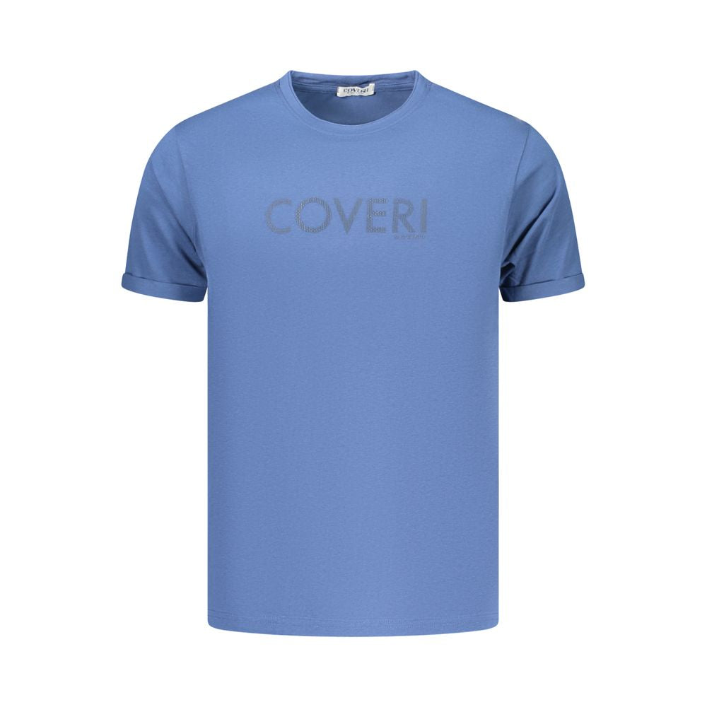 Camiseta de hombre Coveri Moving Blue de algodón