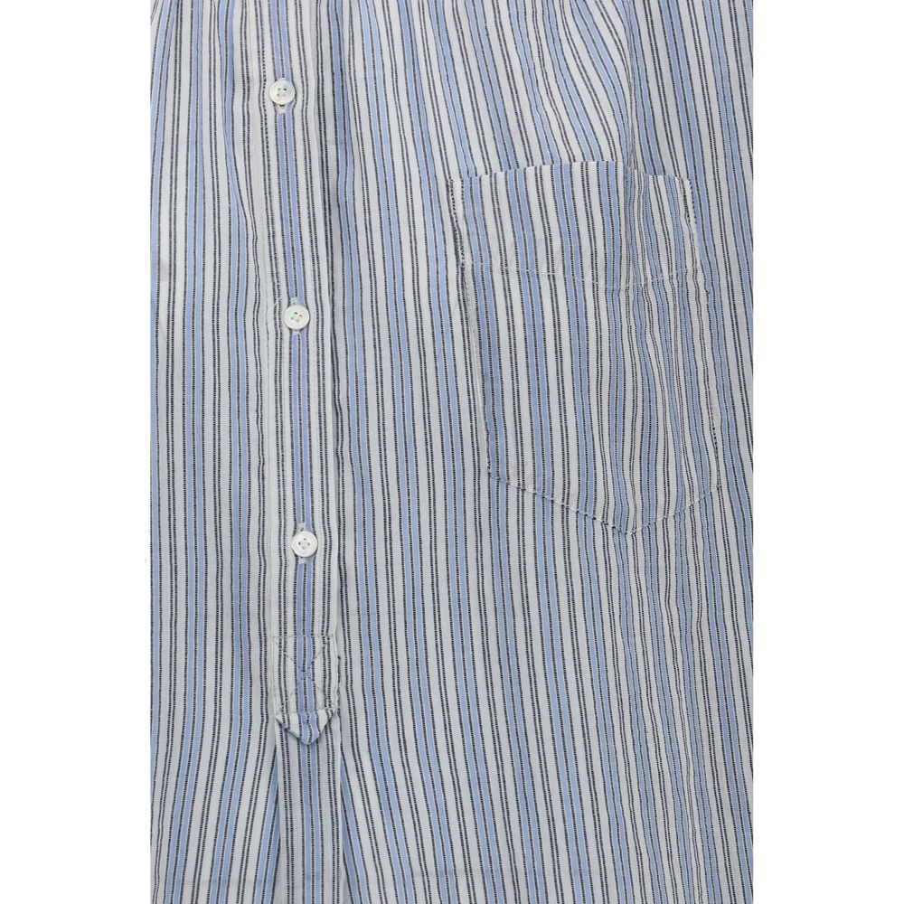 Marant Etoile Blue Cotton Pattern Shirt