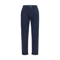 Pantalones informales de poliamida azules Brunello Cucinelli