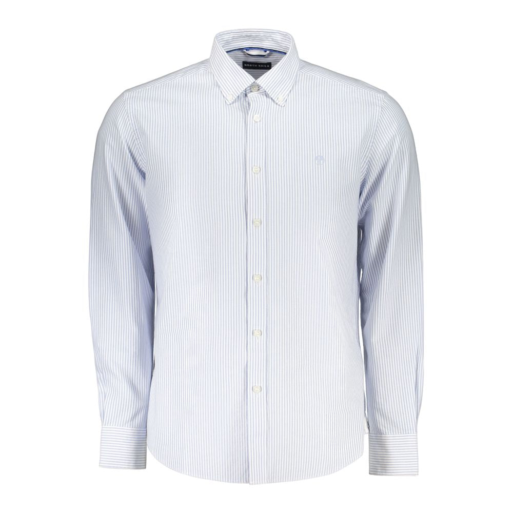 Camisa de Algodón Azzurro North Sails para Hombre de Manga Larga y Cuello Abotonado
