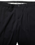 Dolce & Gabbana Black Wool Tapered Leg Dress Trouser Pants