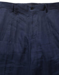 Dolce & Gabbana Blue Linen Straight Men Dress Trouser Pants