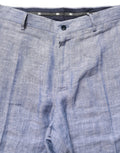 Dolce & Gabbana Light Blue Linen Straight Dress Trouser Pants