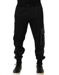 Dolce & Gabbana Pantalones de chándal cargo negros de talle medio