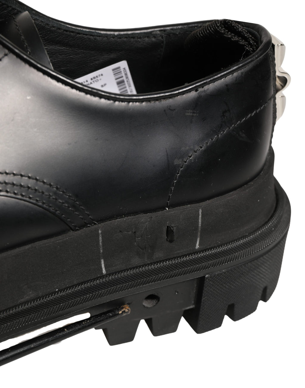 Zapatos Derby Dolce & Gabbana Hi-Trekking de cuero negro con tachuelas