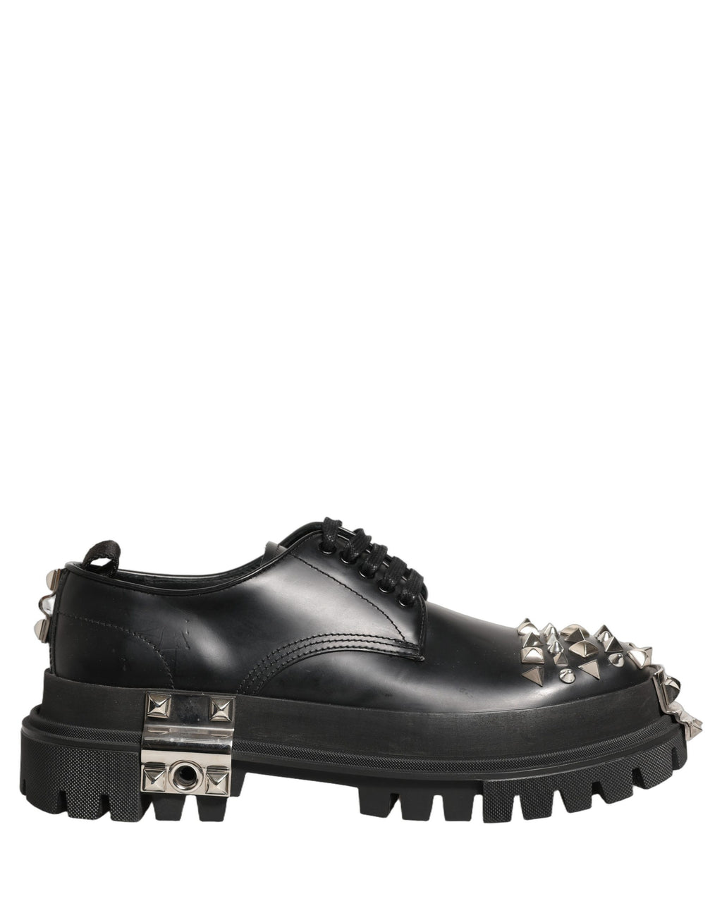 Zapatos Derby Dolce & Gabbana Hi-Trekking de cuero negro con tachuelas