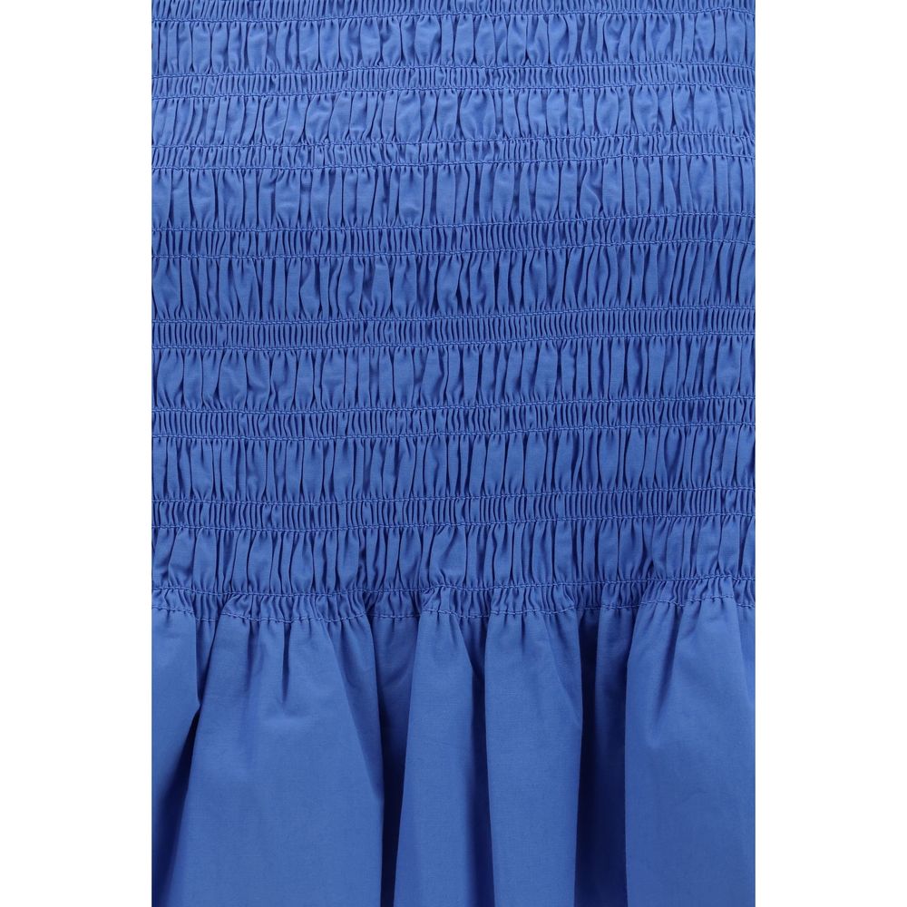 Blusa Ganni de algodón azul