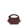 Ganni Bordeaux Recycled Leather Shoulder Bag