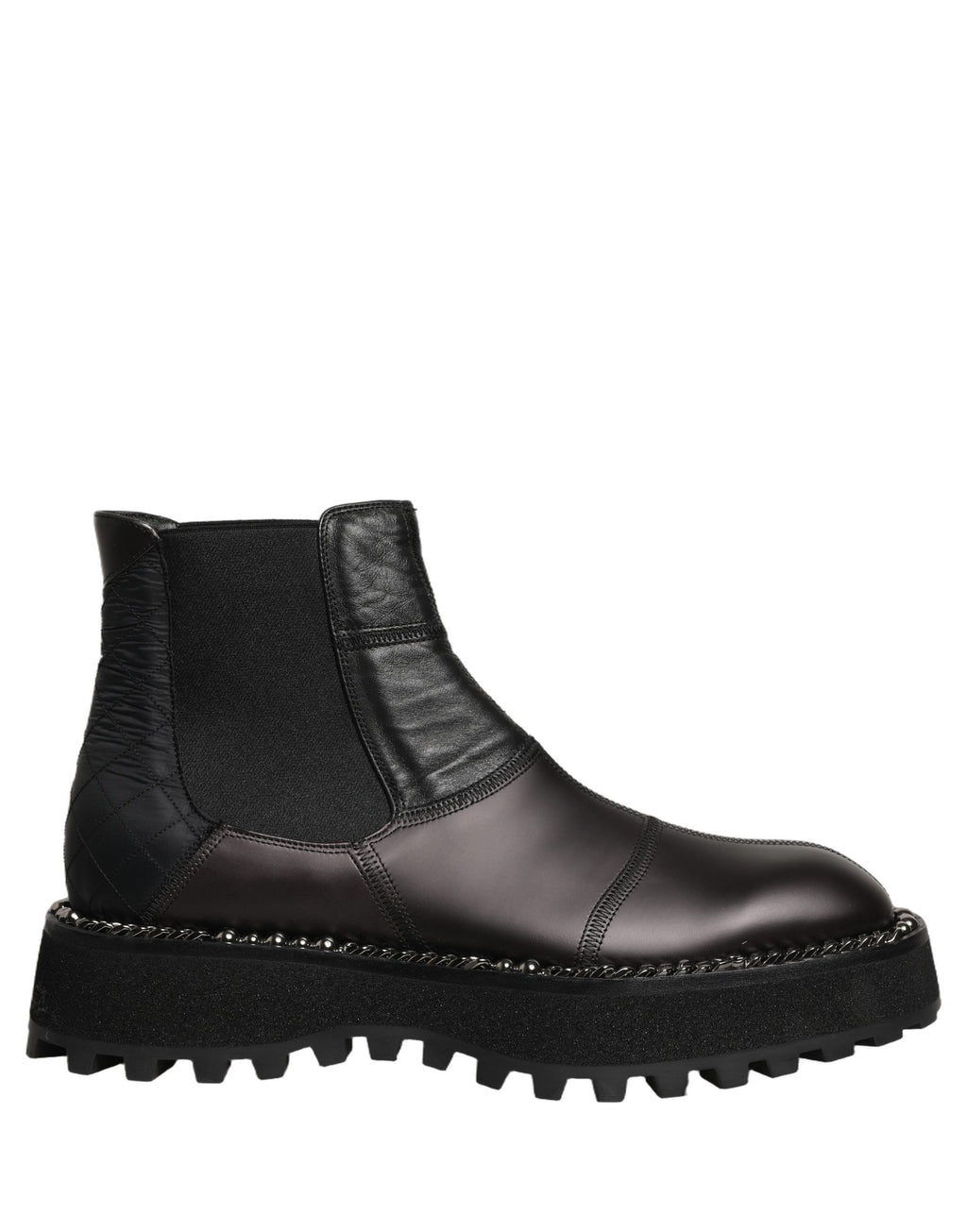 Botines Chelsea negros Dolce & Gabbana de cuero sin cordones para hombre