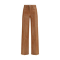 L'Agence Beige Cotton High-Waisted Jean