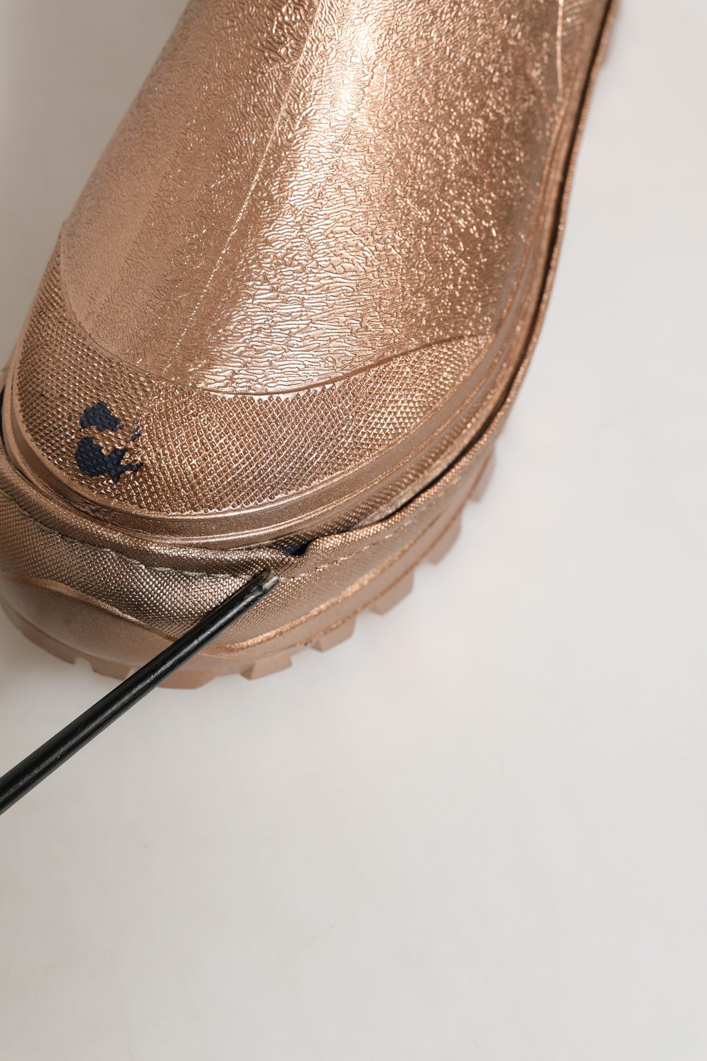 Botas de agua Dolce & Gabbana de PVC dorado rosa sin cordones para hombre