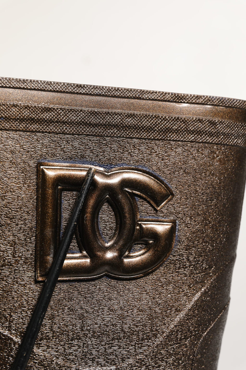 Botas de lluvia sin cordones Dolce & Gabbana de PVC bronce para hombre