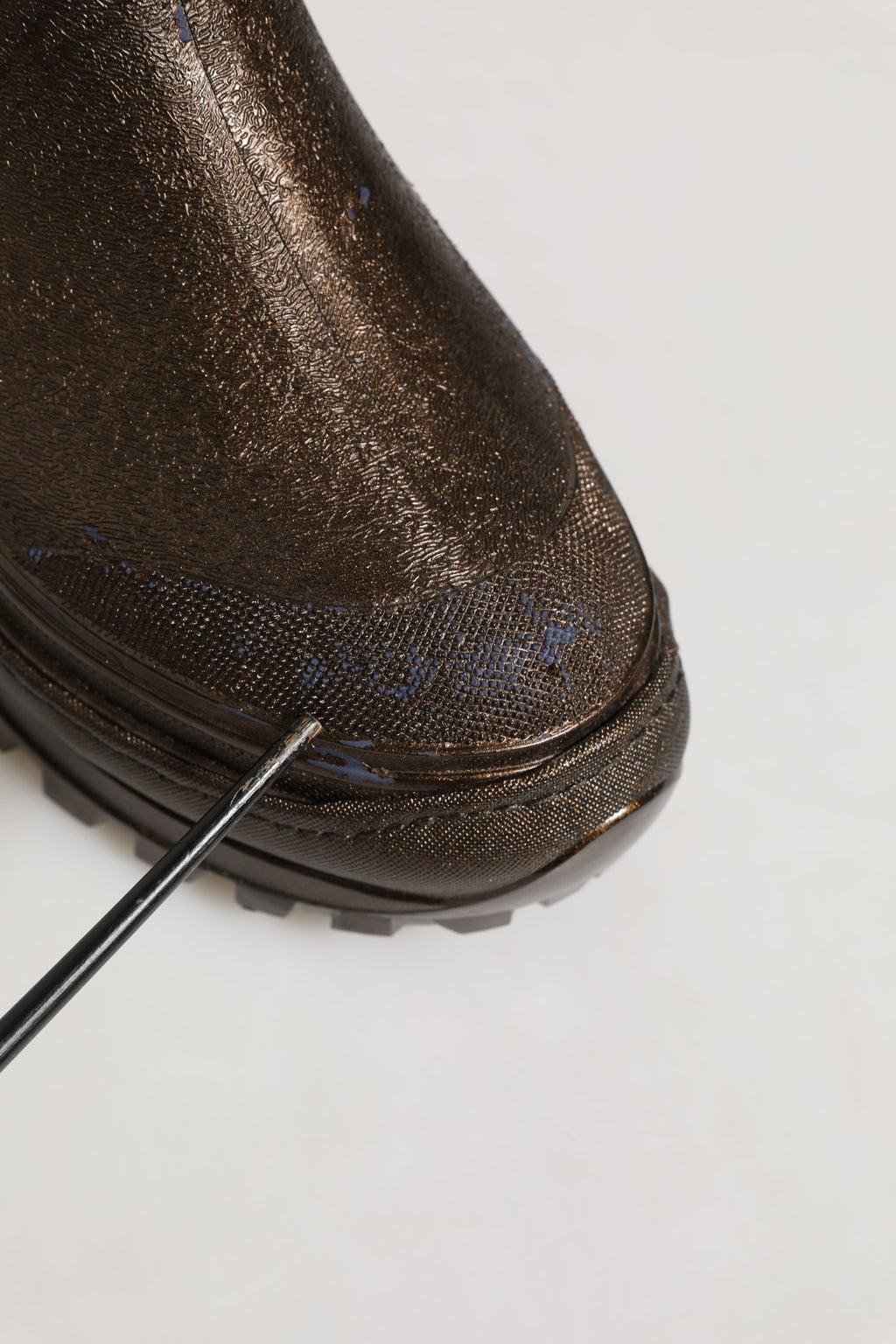 Botas de lluvia sin cordones Dolce & Gabbana de PVC bronce para hombre