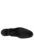 Dolce & Gabbana Black Leather Men Derby Dress Formal Shoes