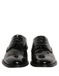 Dolce & Gabbana Black Leather Men Derby Dress Men Formal Shoes