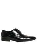 Dolce & Gabbana Black Leather Derby Dress Men Formal Shoes