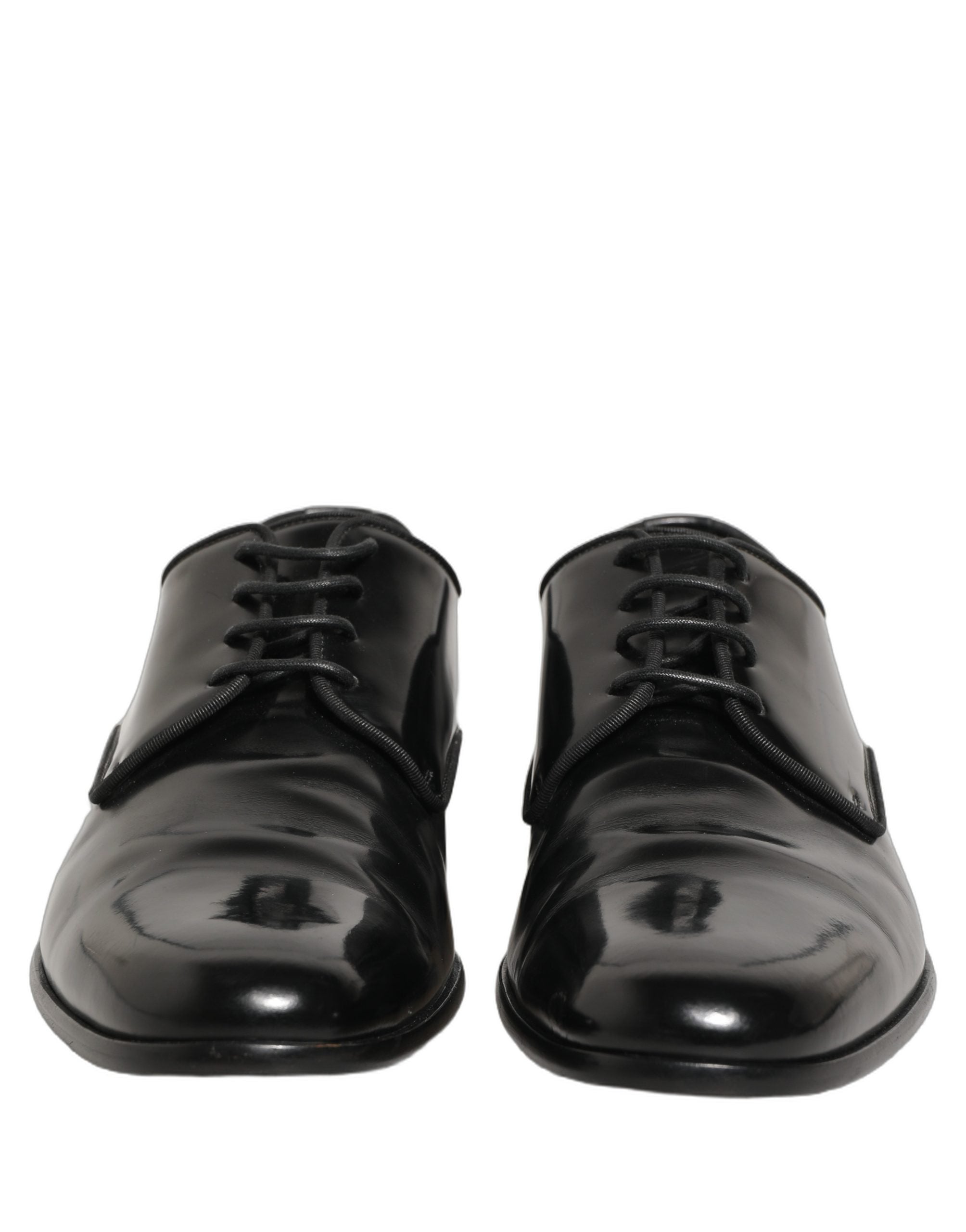 Zapatos de vestir formales tipo Derby de cuero negro Dolce & Gabbana para hombre