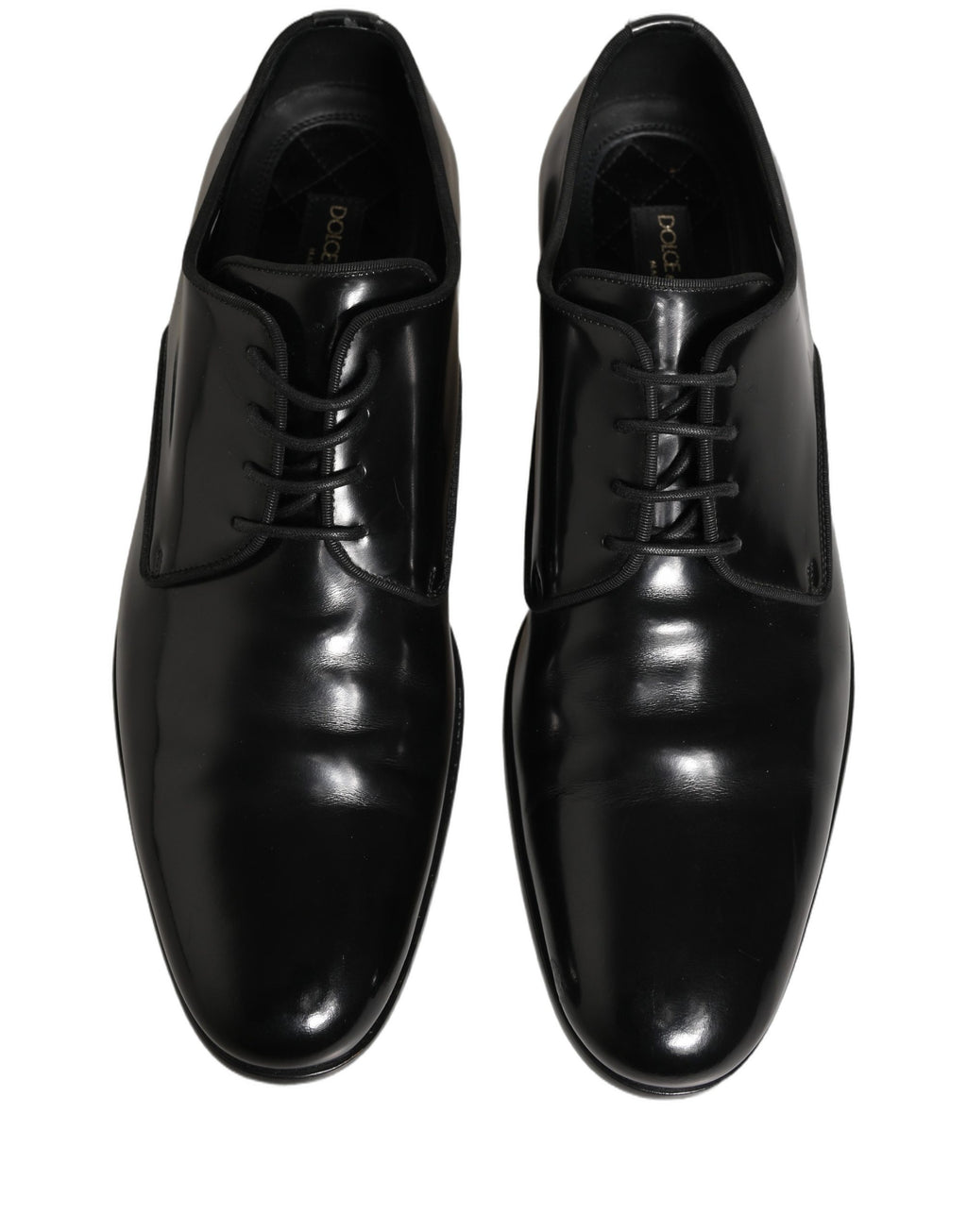 Zapatos de vestir formales tipo Derby de cuero negro Dolce & Gabbana para hombre