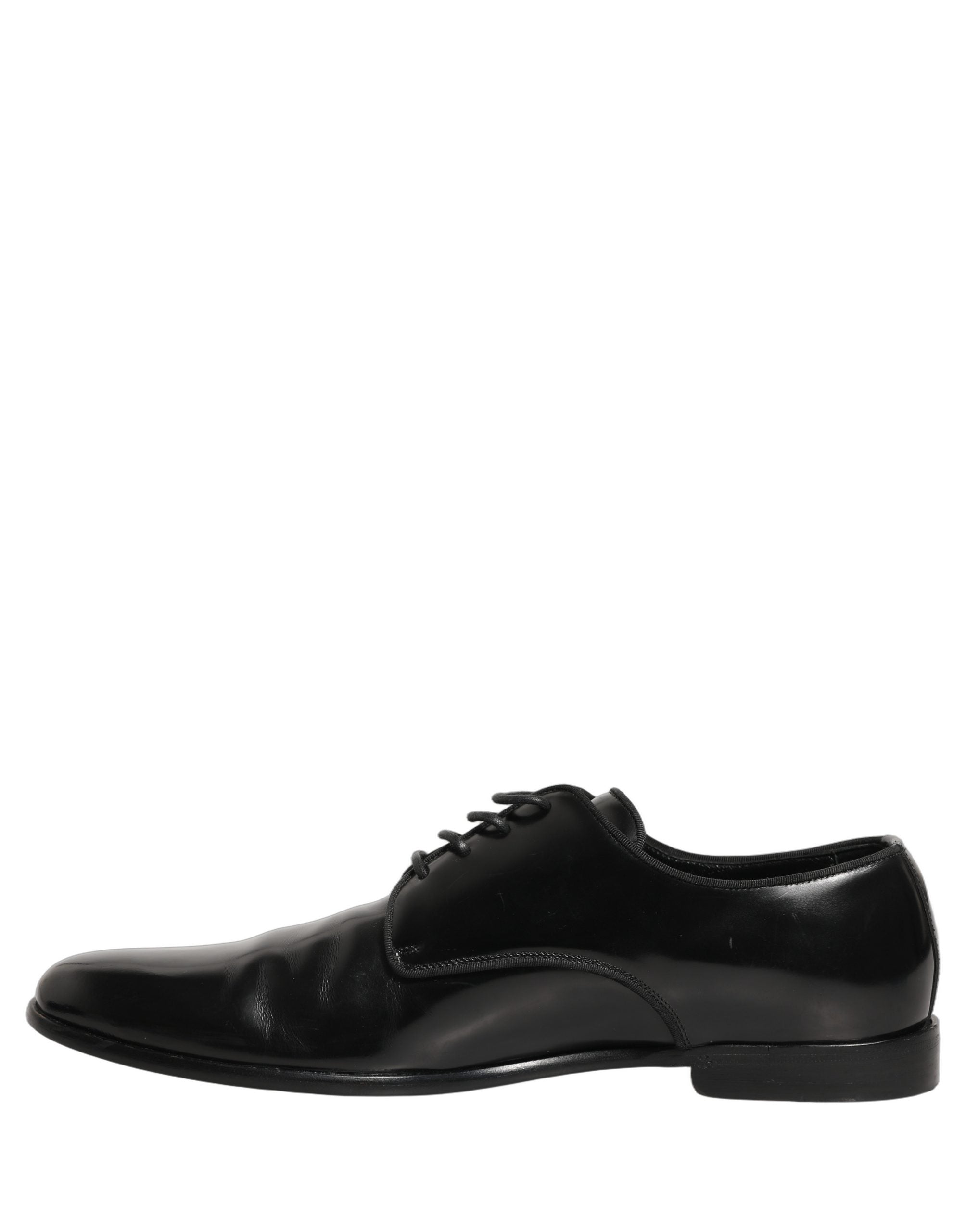 Zapatos de vestir formales tipo Derby de cuero negro Dolce & Gabbana para hombre
