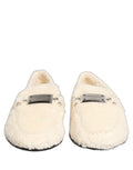 Zapatos mocasines de vestir para hombre Dolce & Gabbana de piel de oveja blanca