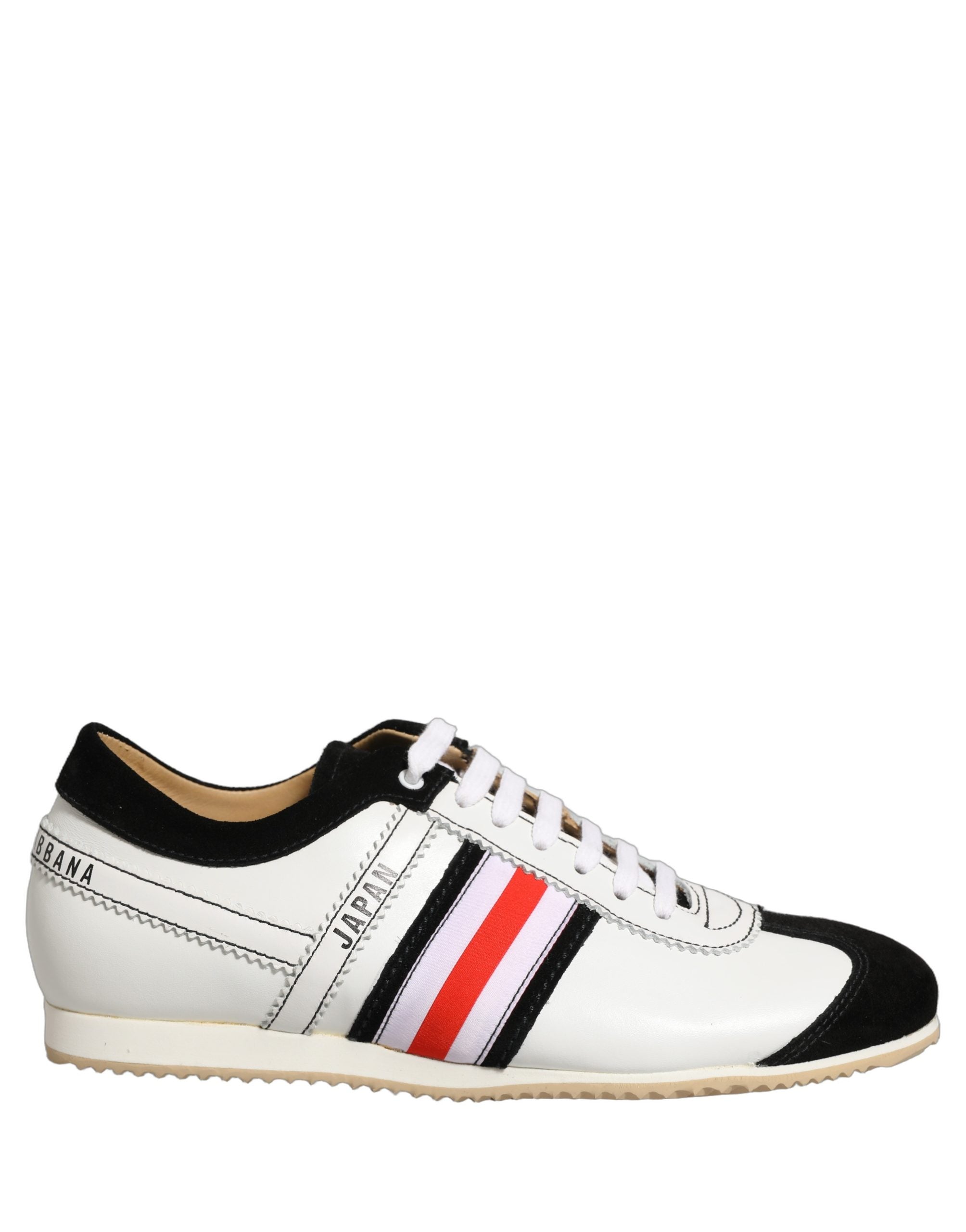 Zapatillas Bajas Dolce & Gabbana de Piel y Ante Negras y Blancas
