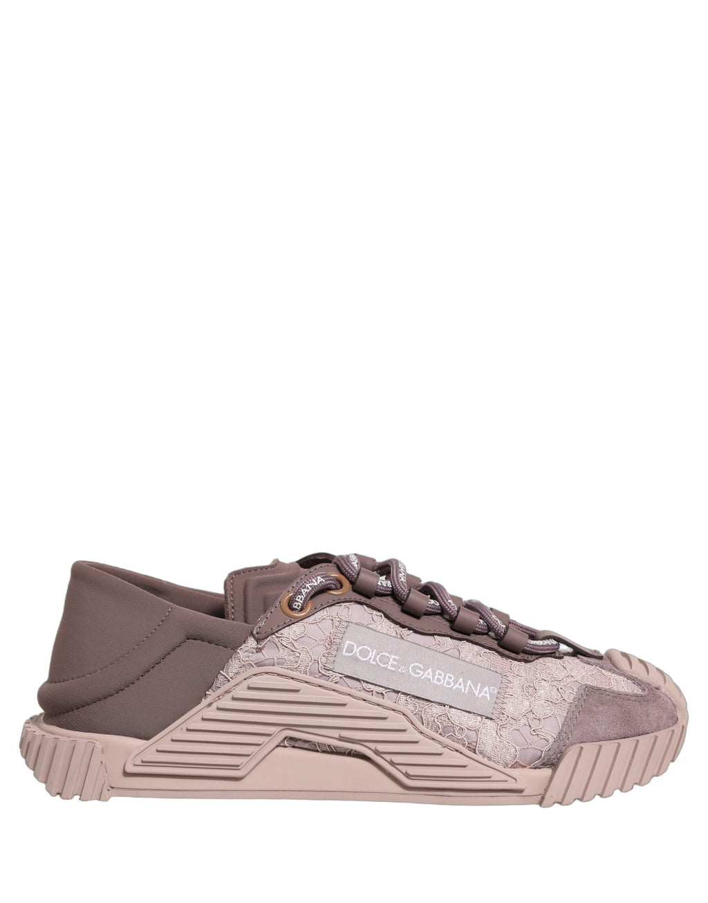 Zapatillas deportivas bajas Dolce & Gabbana NS1 de encaje rosa