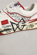 Zapatillas Dolce & Gabbana blancas y rojas New Roma Graffiti