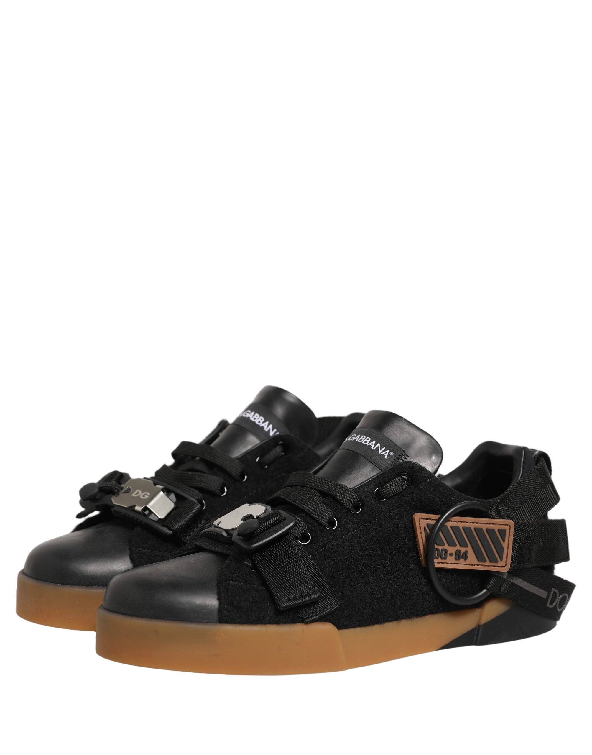 Zapatillas Bajas de Hombre de Piel Negra Dolce & Gabbana