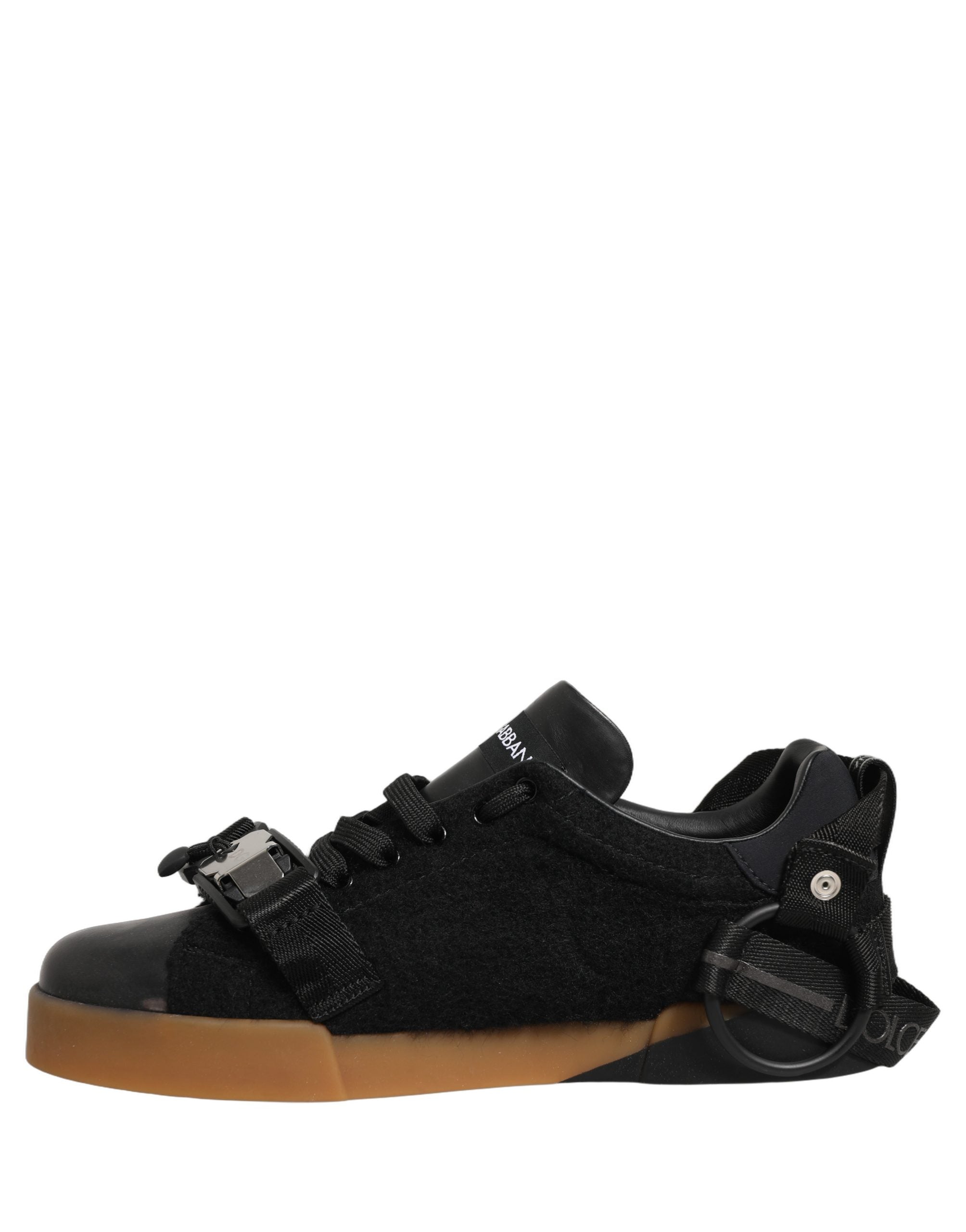 Zapatillas Bajas de Hombre de Piel Negra Dolce & Gabbana