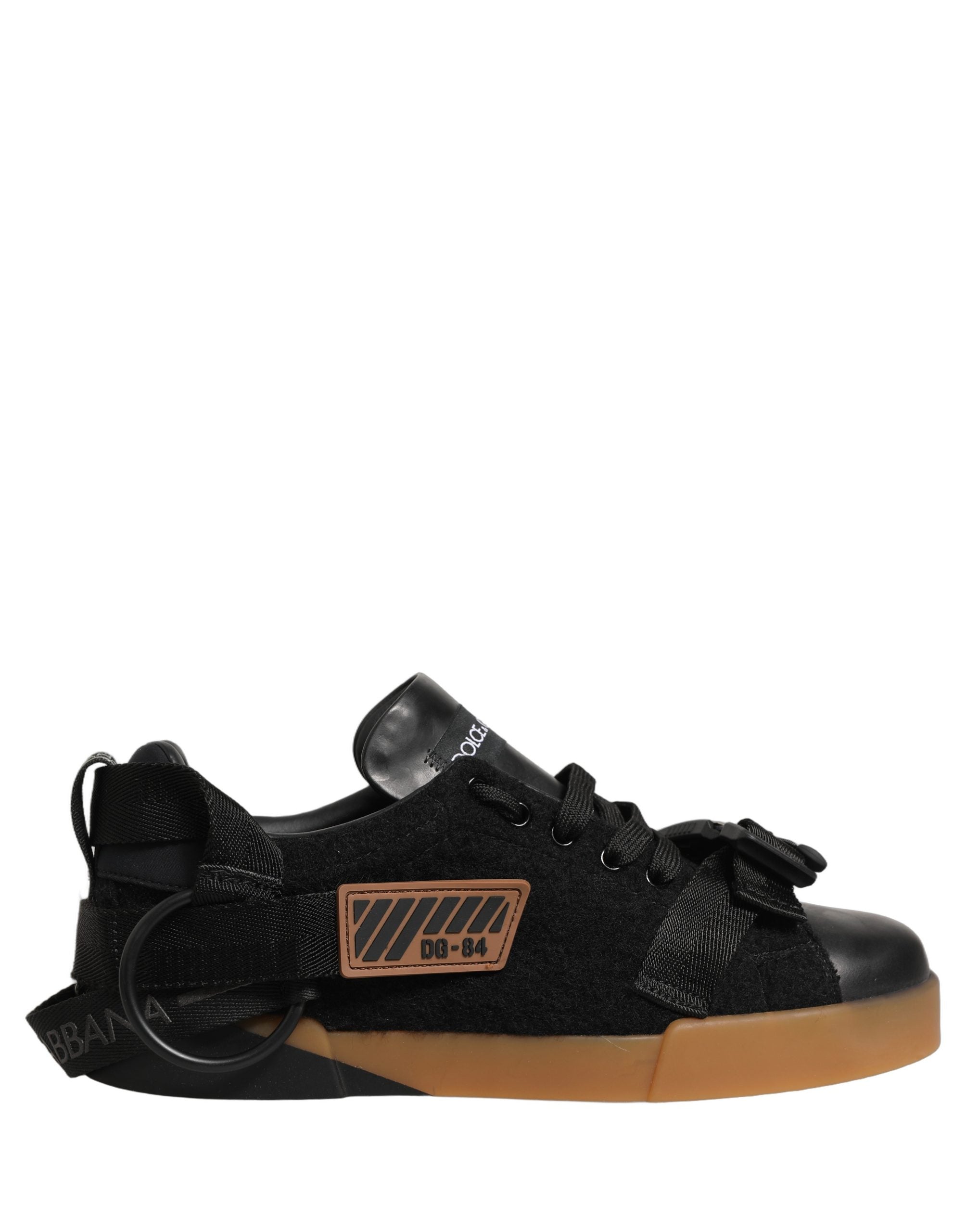 Zapatillas Bajas de Hombre de Piel Negra Dolce & Gabbana