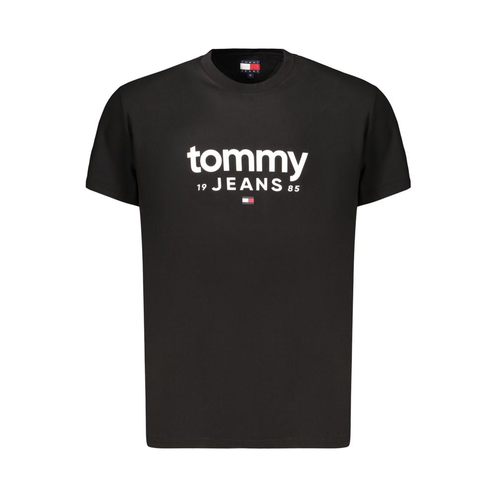 Camiseta de algodón negra para hombre Tommy Hilfiger