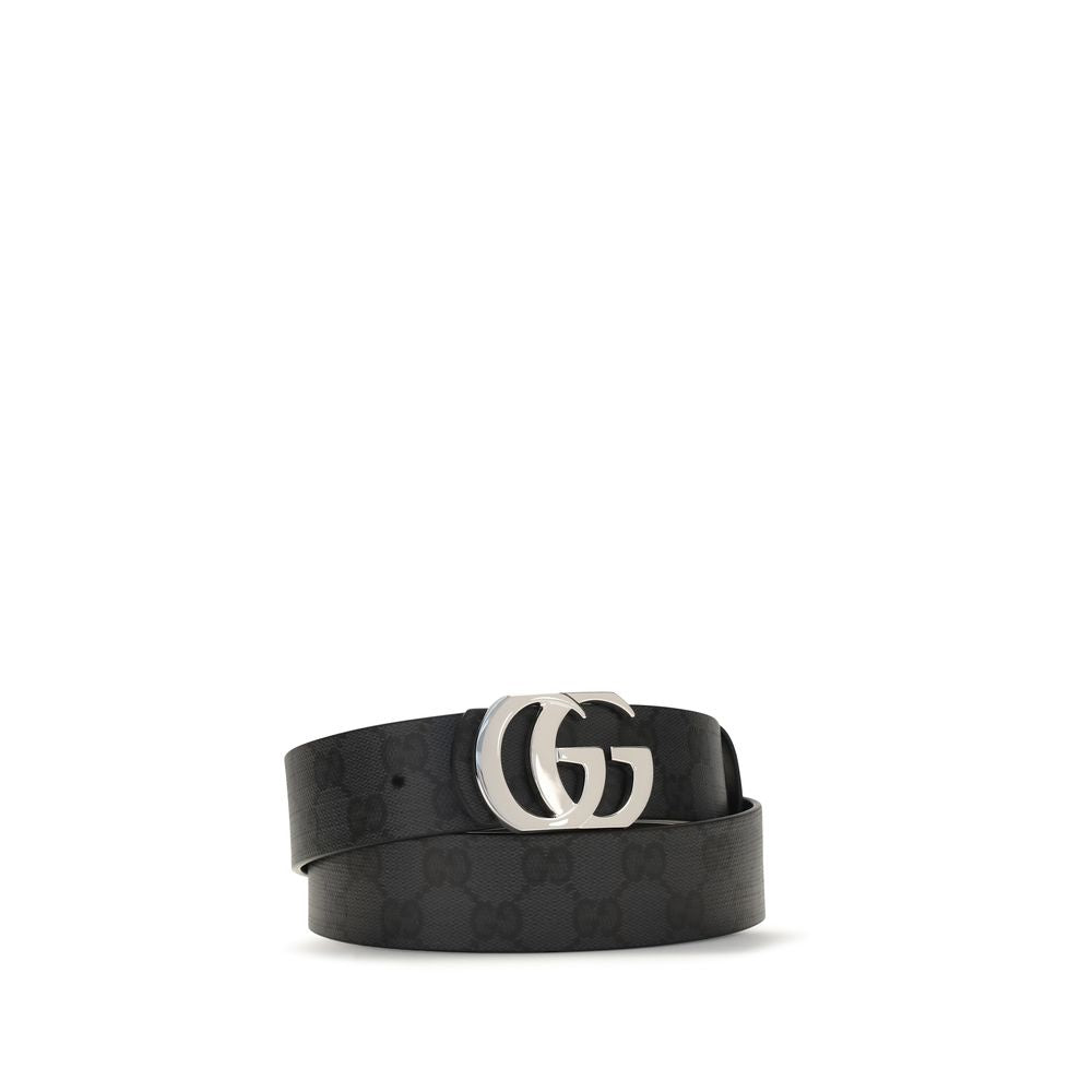 Cinturón regular Gucci de piel de becerro negra Bos Taurus