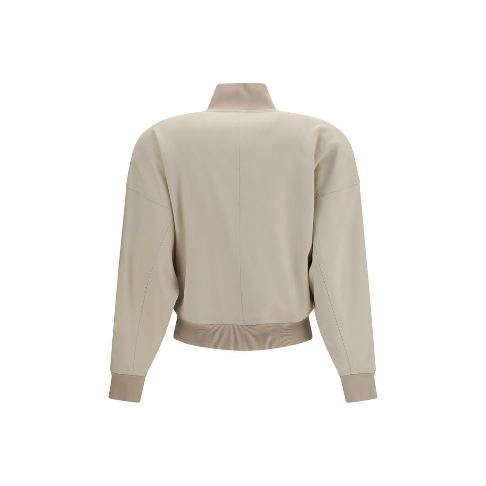 Chaqueta bomber Gucci de algodón beige