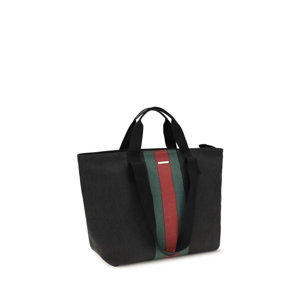 Bolso de Hombro Gucci de Tela Negra